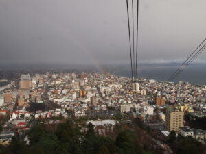 函館の街にかかる虹